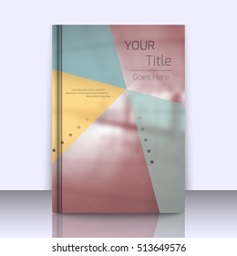 Abstract background with colorful triangles and space for text over stylish blurred image. Texture for covers, banners, booklets, etc. Background texxture for web or printed media.