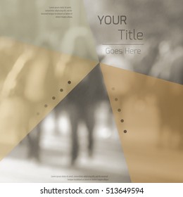 Abstract background with colorful triangles and space for text over stylish blurred image. Texture for covers, banners, booklets, etc. Background texxture for web or printed media.