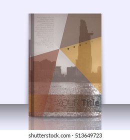 Abstract background with colorful triangles and space for text over stylish blurred image. Texture for covers, banners, booklets, etc. Background texxture for web or printed media.