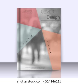 Abstract background with colorful triangles and space for text over stylish blurred image. Texture for covers, banners, booklets, etc. Background texxture for web or printed media.