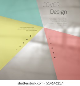Abstract background with colorful triangles and space for text over stylish blurred image. Texture for covers, banners, booklets, etc. Background texxture for web or printed media.