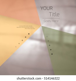 Abstract background with colorful triangles and space for text over stylish blurred image. Texture for covers, banners, booklets, etc. Background texxture for web or printed media.
