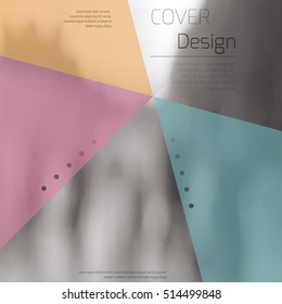 Abstract background with colorful triangles and space for text over stylish blurred image. Texture for covers, banners, booklets, etc. Background texxture for web or printed media.