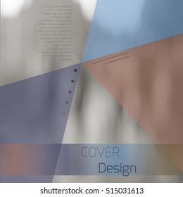 Abstract background with colorful triangles and space for text over stylish blurred image. Texture for covers, banners, booklets, etc. Background texxture for web or printed media.