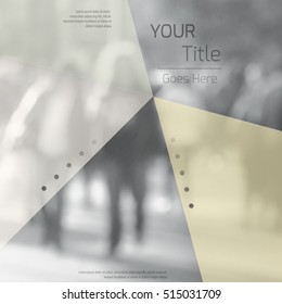 Abstract background with colorful triangles and space for text over stylish blurred image. Texture for covers, banners, booklets, etc. Background texxture for web or printed media.