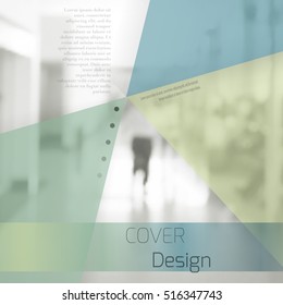 Abstract background with colorful triangles and space for text over stylish blurred image. Texture for covers, banners, booklets, etc. Background texxture for web or printed media.