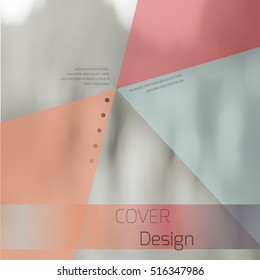 Abstract background with colorful triangles and space for text over stylish blurred image. Texture for covers, banners, booklets, etc. Background texxture for web or printed media.