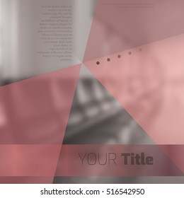 Abstract background with colorful triangles and space for text over stylish blurred image. Texture for covers, banners, booklets, etc. Background texxture for web or printed media.