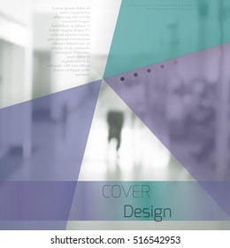 Abstract background with colorful triangles and space for text over stylish blurred image. Texture for covers, banners, booklets, etc. Background texxture for web or printed media.