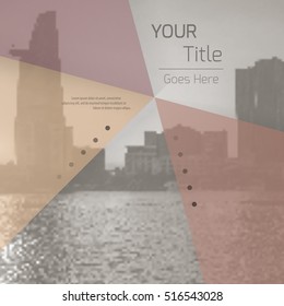 Abstract background with colorful triangles and space for text over stylish blurred image. Texture for covers, banners, booklets, etc. Background texxture for web or printed media.