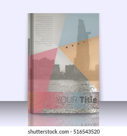Abstract background with colorful triangles and space for text over stylish blurred image. Texture for covers, banners, booklets, etc. Background texxture for web or printed media.