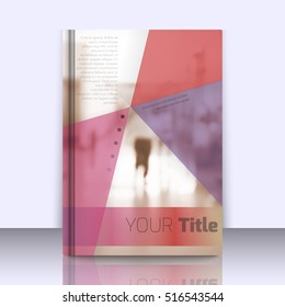 Abstract background with colorful triangles and space for text over stylish blurred image. Texture for covers, banners, booklets, etc. Background texxture for web or printed media.