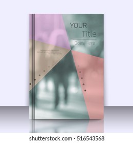Abstract background with colorful triangles and space for text over stylish blurred image. Texture for covers, banners, booklets, etc. Background texxture for web or printed media.