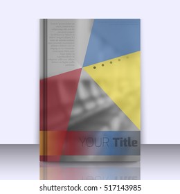 Abstract background with colorful triangles and space for text over stylish blurred image. Texture for covers, banners, booklets, etc. Background texxture for web or printed media.