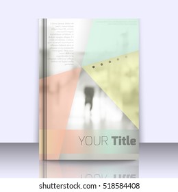 Abstract background with colorful triangles and space for text over stylish blurred image. Texture for covers, banners, booklets, etc. Background texxture for web or printed media.