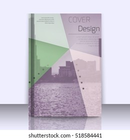 Abstract background with colorful triangles and space for text over stylish blurred image. Texture for covers, banners, booklets, etc. Background texxture for web or printed media.