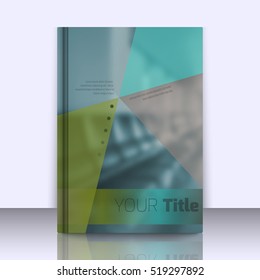 Abstract background with colorful triangles and space for text over stylish blurred image. Texture for covers, banners, booklets, etc. Background texture for web or printed media.
