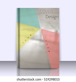 Abstract background with colorful triangles and space for text over stylish blurred image. Texture for covers, banners, booklets, etc. Background texture for web or printed media.