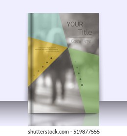 Abstract background with colorful triangles and space for text over stylish blurred image. Texture for covers, banners, booklets, etc. Background texxture for web or printed media.