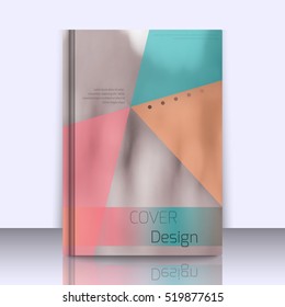 Abstract background with colorful triangles and space for text over stylish blurred image. Texture for covers, banners, booklets, etc. Background texxture for web or printed media.