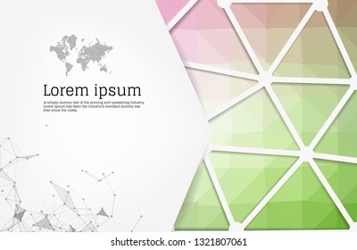 Abstract background with colorful triangles and squares
