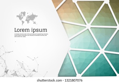 Abstract background with colorful triangles and squares