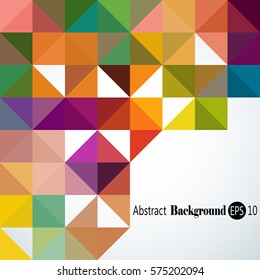 Abstract background with colorful triangles and squares