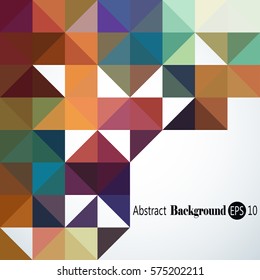 Abstract background with colorful triangles and squares