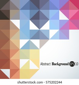 Abstract background with colorful triangles and squares