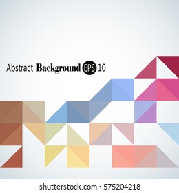 Abstract background with colorful triangles and squares
