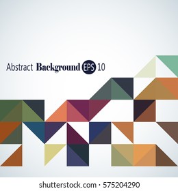 Abstract background with colorful triangles and squares
