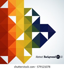 Abstract background with colorful triangles and squares