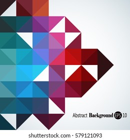 Abstract background with colorful triangles and squares