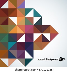 Abstract background with colorful triangles and squares
