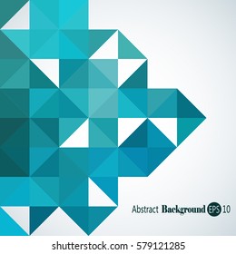 Abstract background with colorful triangles and squares