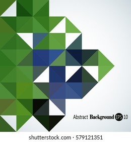 Abstract background with colorful triangles and squares