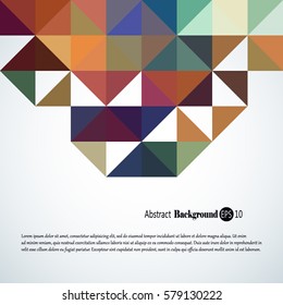 Abstract background with colorful triangles and squares