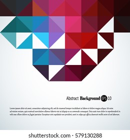Abstract background with colorful triangles and squares