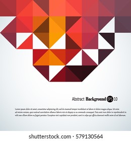 Abstract background with colorful triangles and squares