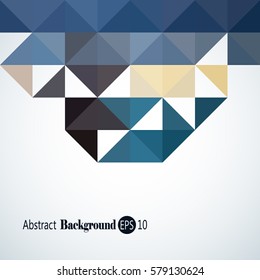 Abstract background with colorful triangles and squares