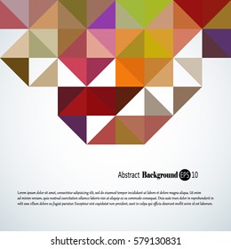 Abstract background with colorful triangles and squares