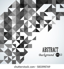 Abstract background with colorful triangles and squares