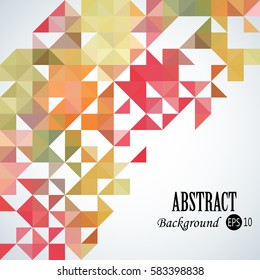 Abstract background with colorful triangles and squares