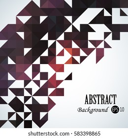 Abstract background with colorful triangles and squares