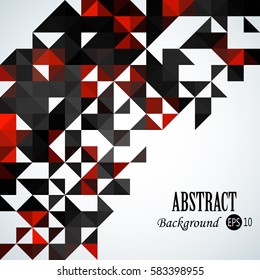 Abstract background with colorful triangles and squares