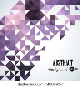 Abstract background with colorful triangles and squares
