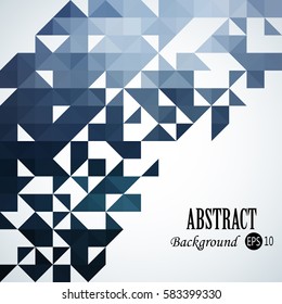 Abstract background with colorful triangles and squares