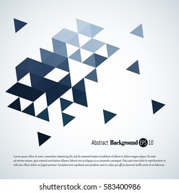 Abstract background with colorful triangles and squares