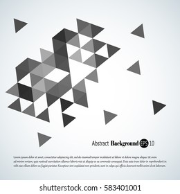 Abstract background with colorful triangles and squares