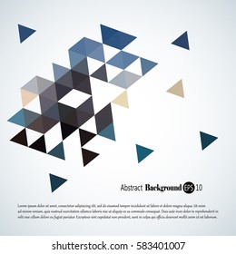 Abstract background with colorful triangles and squares